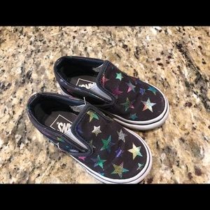 Vans toddler size 6.5 stars shoes